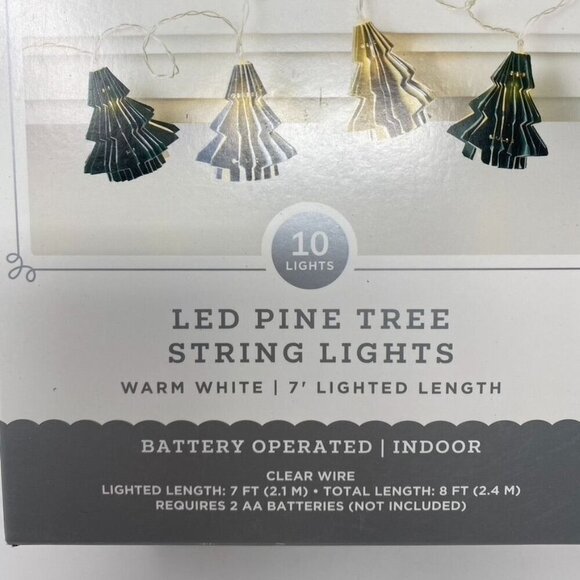 Target 8' Christmas Pine Tree 10 LED Battery Operated String Light Wondershop™ - Picture 3 of 7